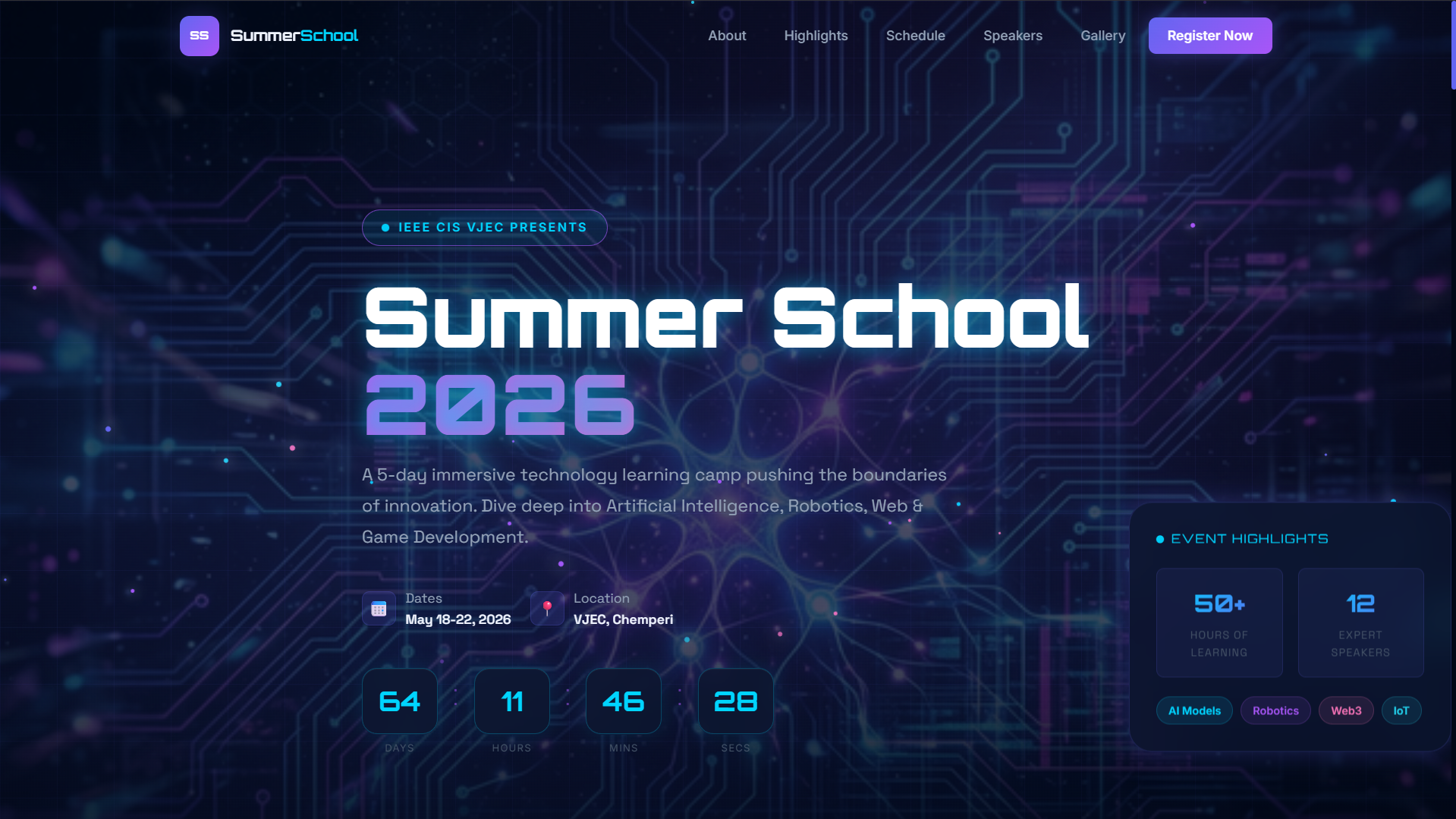 SparkX '26 Summer School Website